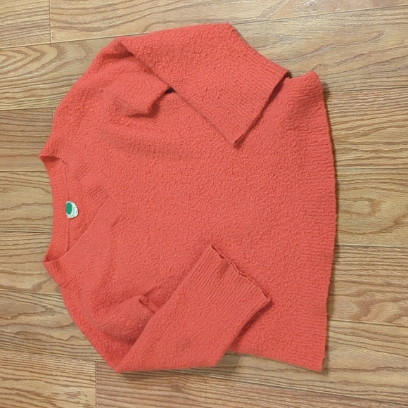 Anthropologie soft oversized fuzzy sweater boxy Merino wool Alpaca size large - Picture 1 of 3